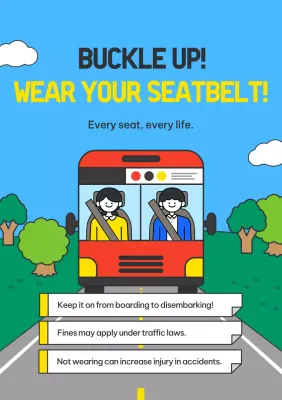 pengumuman keselamatan kartun merah