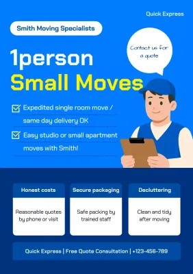 blue modern moving advertisement