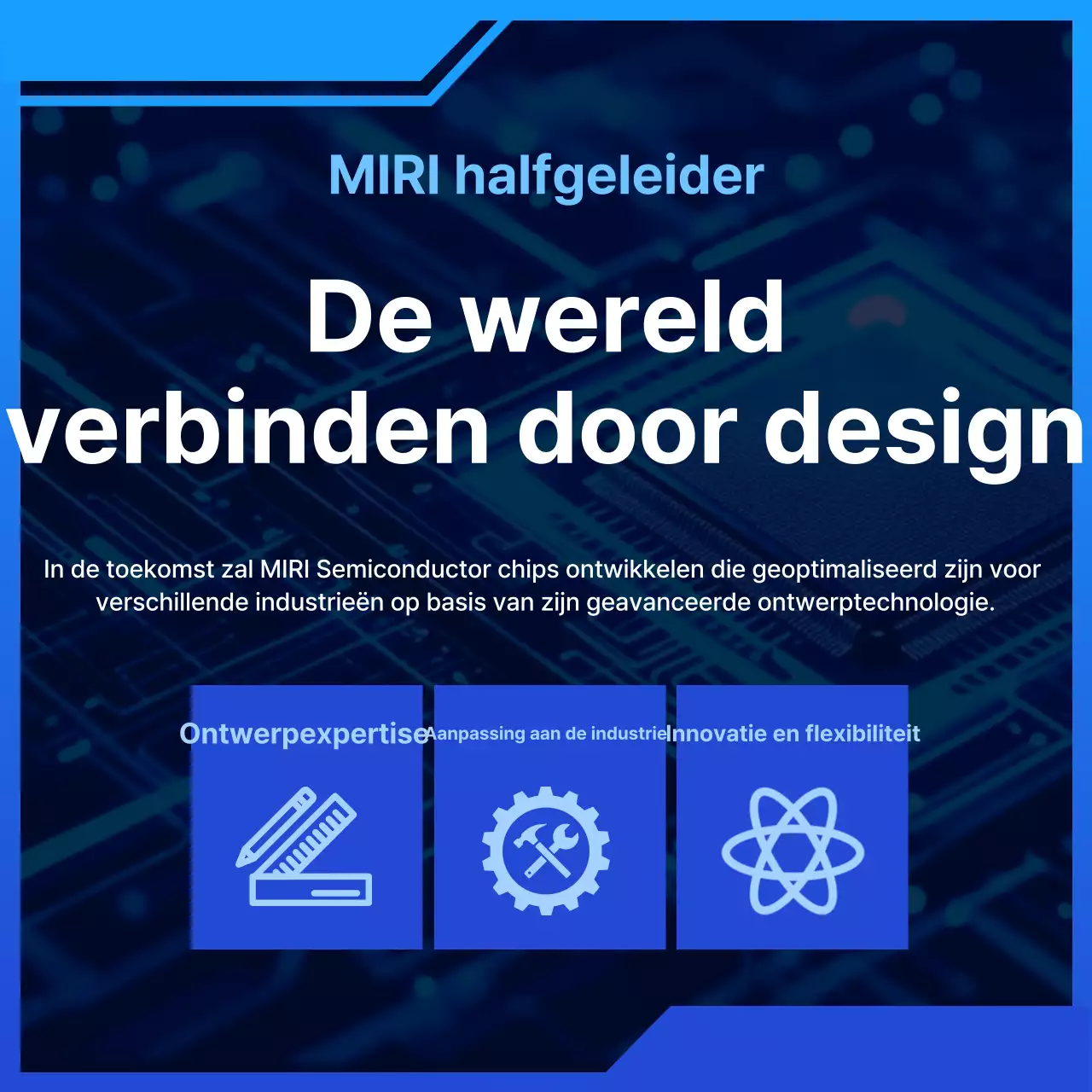 Blauwe moderne halfgeleider-onderwijsmaterialen