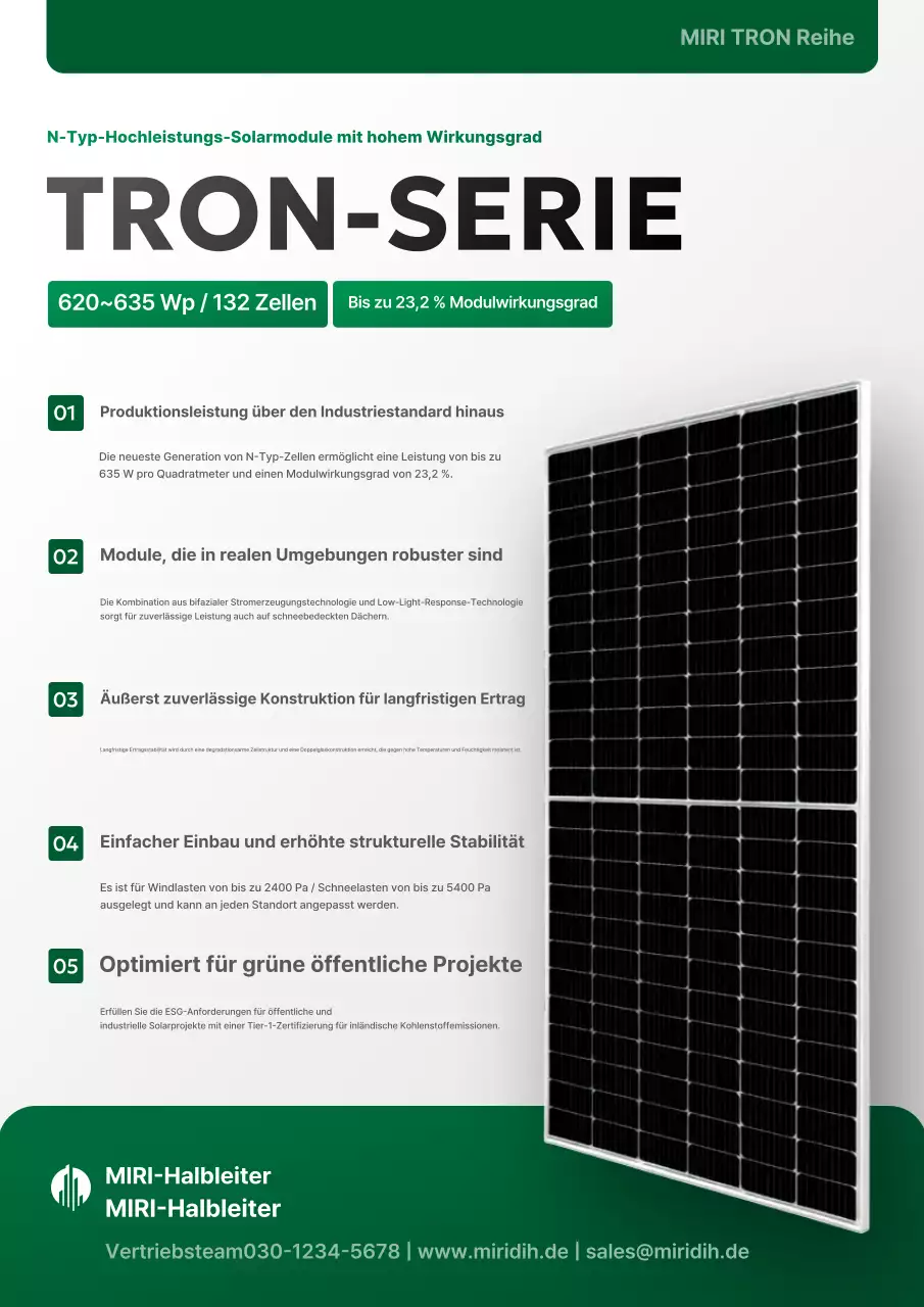 Grüne, moderne Solarwerbung
