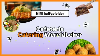 Oranje kitsch-voedseladvertentie