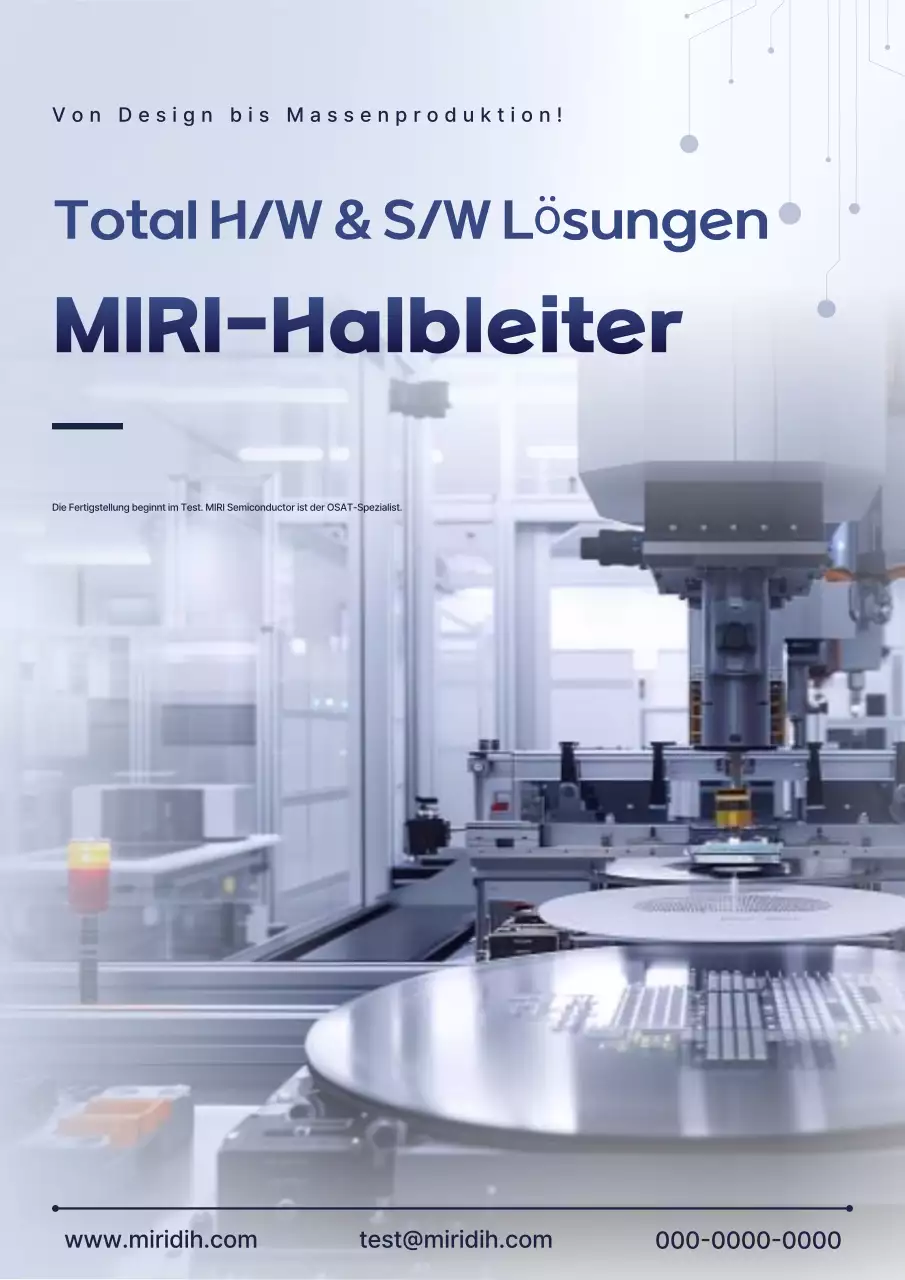 Blaue moderne Halbleiterwerbung