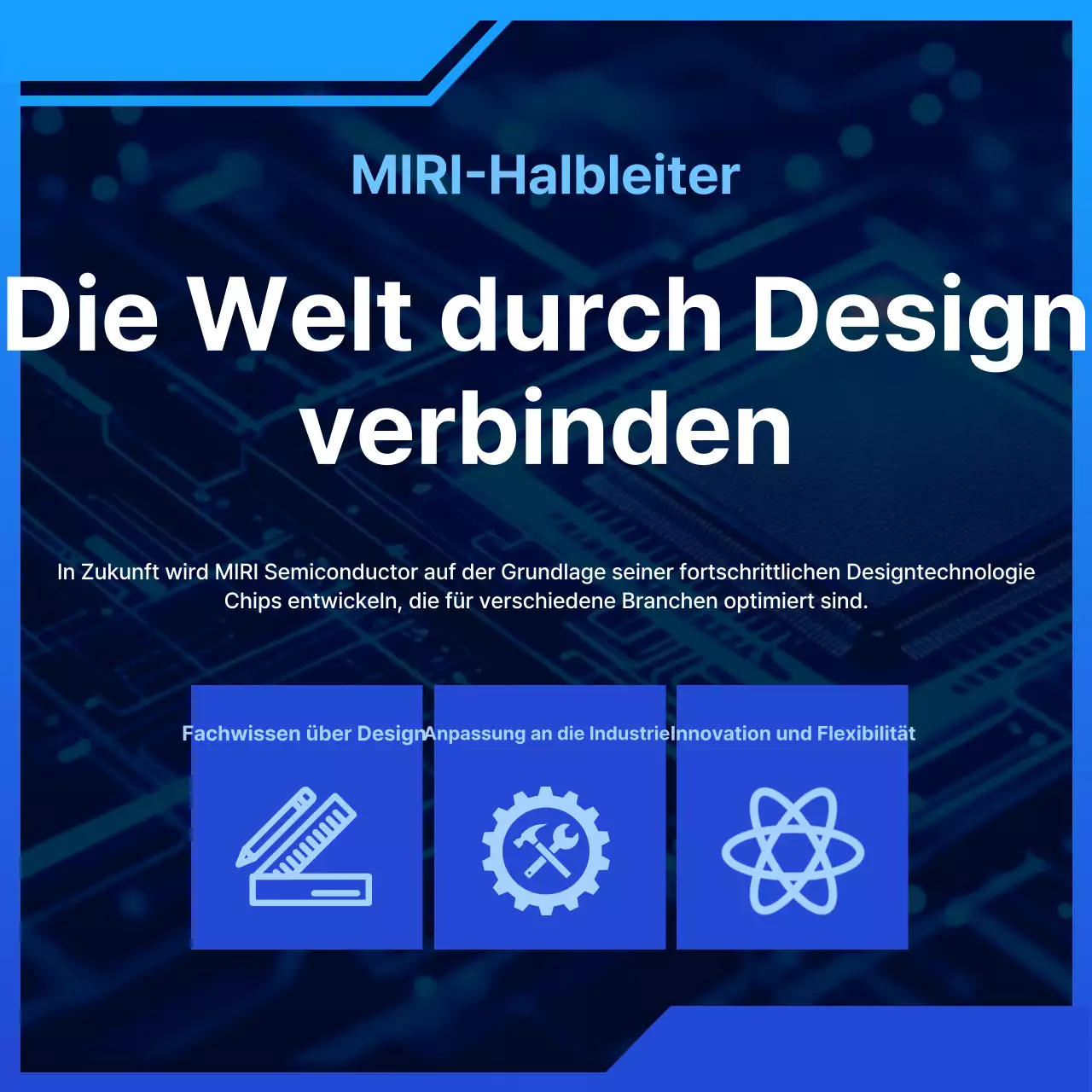 Blaue moderne Halbleiter-Lehrmaterialien