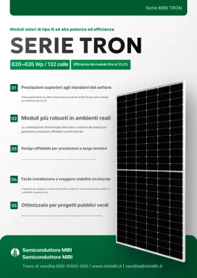 Pubblicità solare moderna ed ecologica