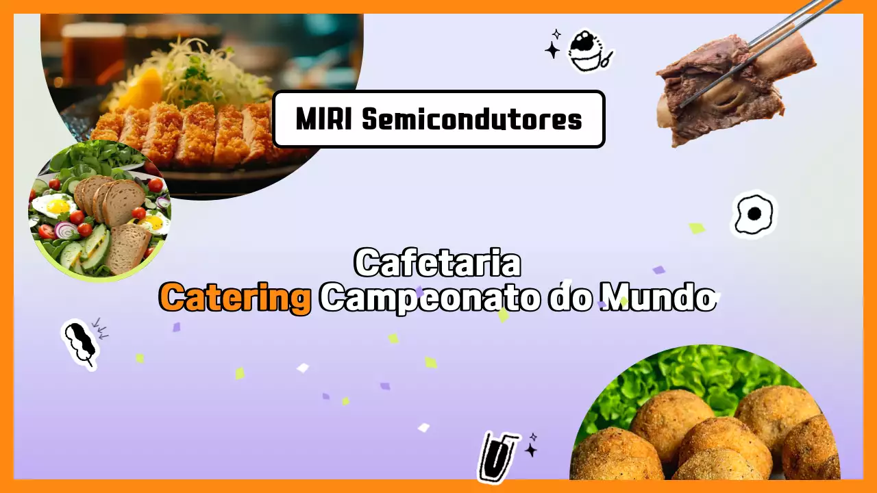Anúncio de comida laranja kitsch