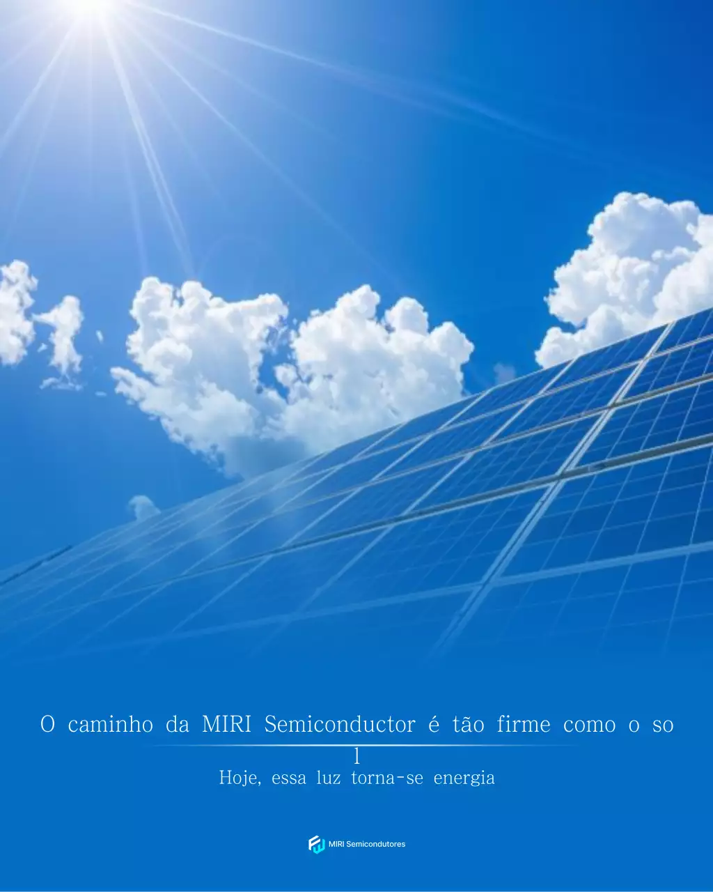 Anúncio de Energia Moderna Azul