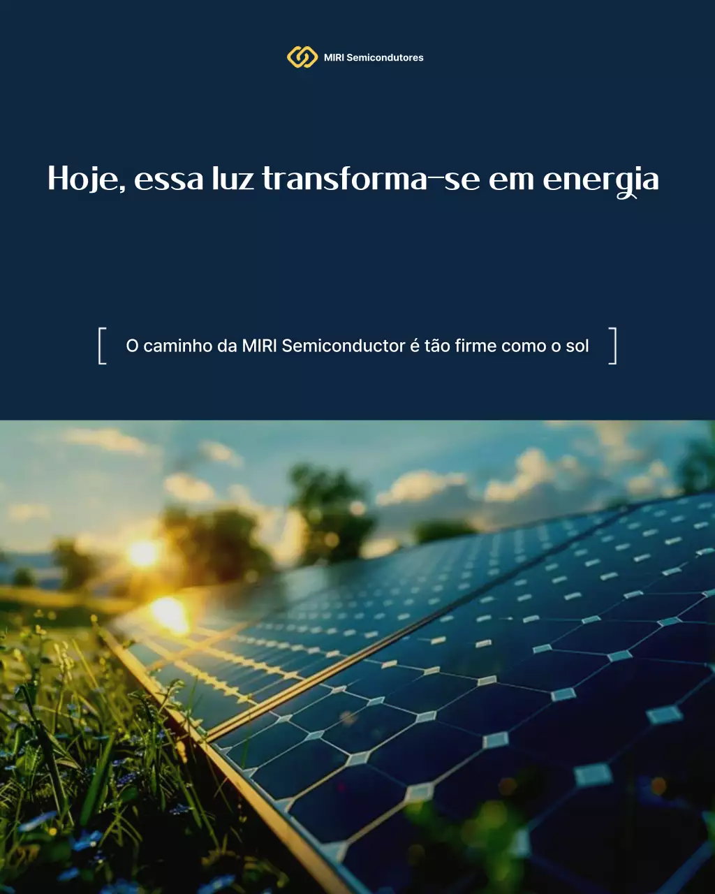 Anúncio de Energia Moderna Azul
