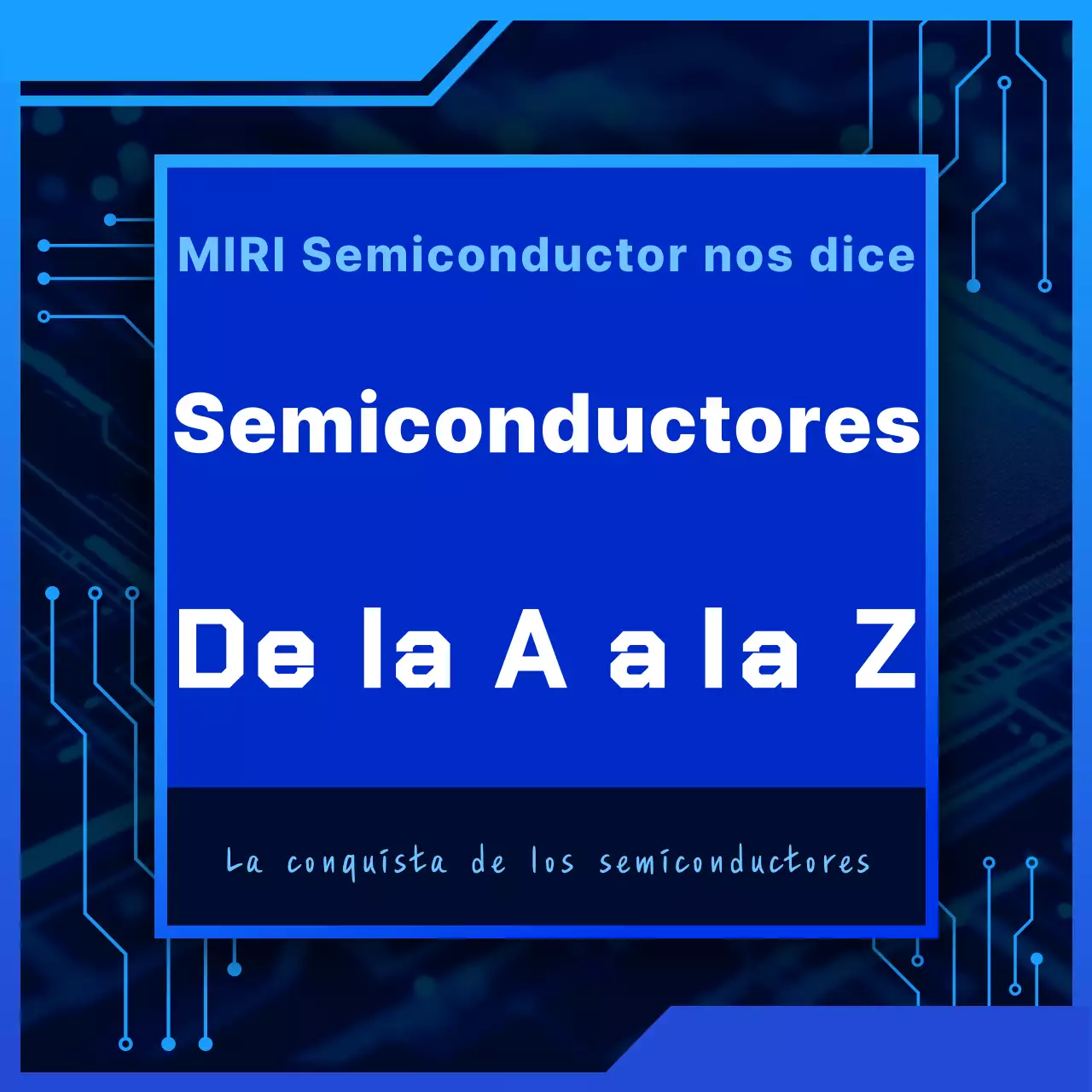 Materiales educativos sobre semiconductores modernos azules