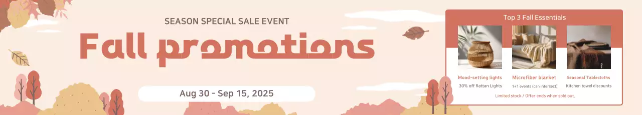 Beige Simple Fall Event