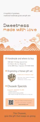 Anúncio do Chuseok Tradicional Laranja