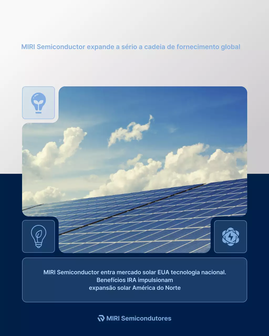 Anúncio Solar Moderno Azul