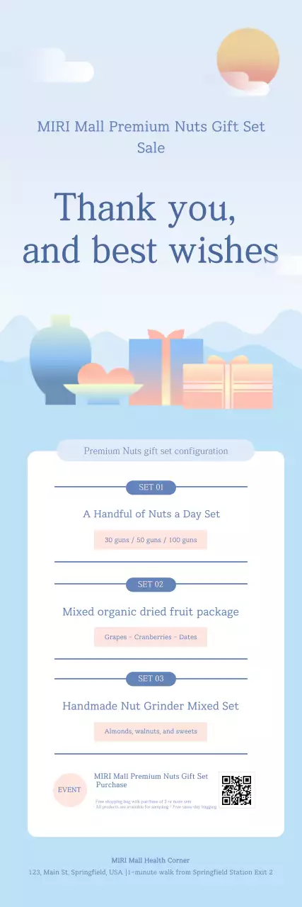 Sky Blue Modern Health Product Promotion