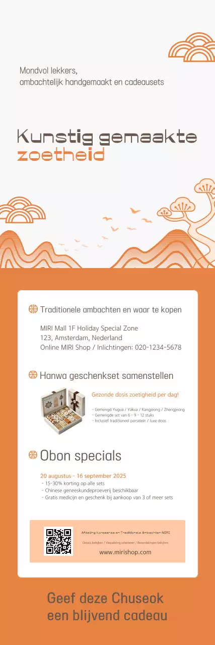 Oranje Traditionele Chuseok Advertentie