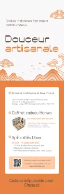 Publicité traditionnelle orange pour Chuseok