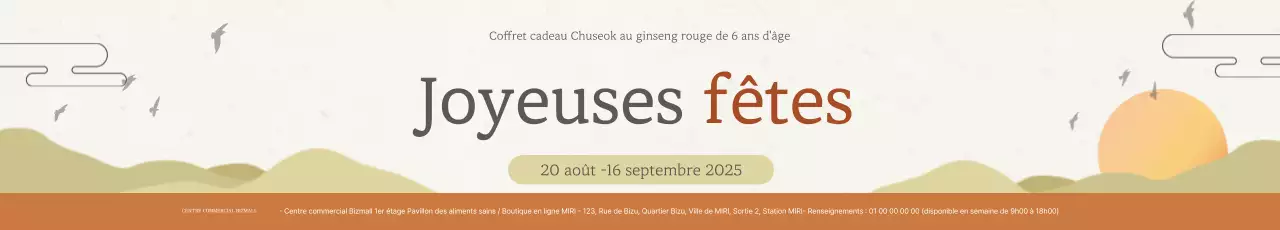 Publicité traditionnelle beige pour Chuseok