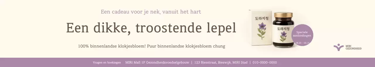 Promotie van Beige Clean Health-producten