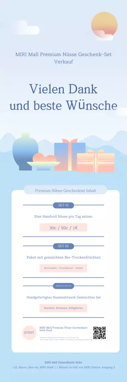 Sky Blue Moderne Gesundheitsproduktwerbung