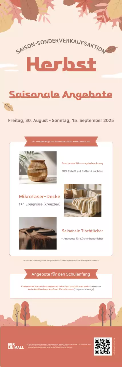 Beige Simple Herbstaktion