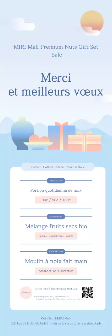 Promotion des produits de santé modernes Sky Blue