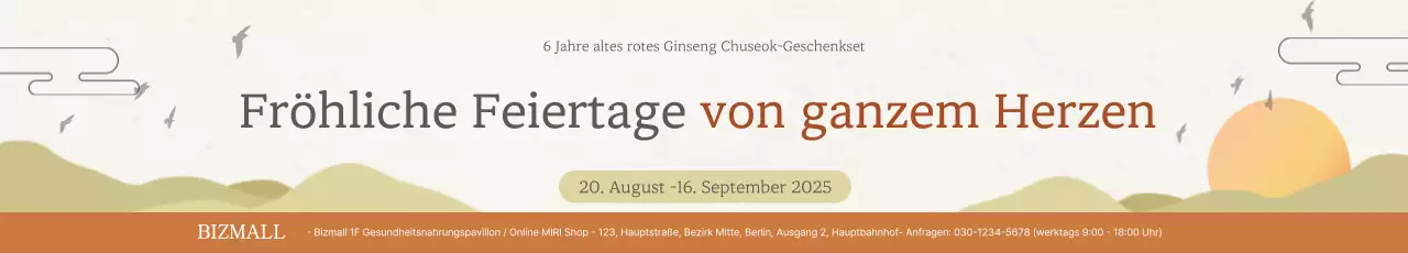 Beige traditionelle Chuseok-Werbung