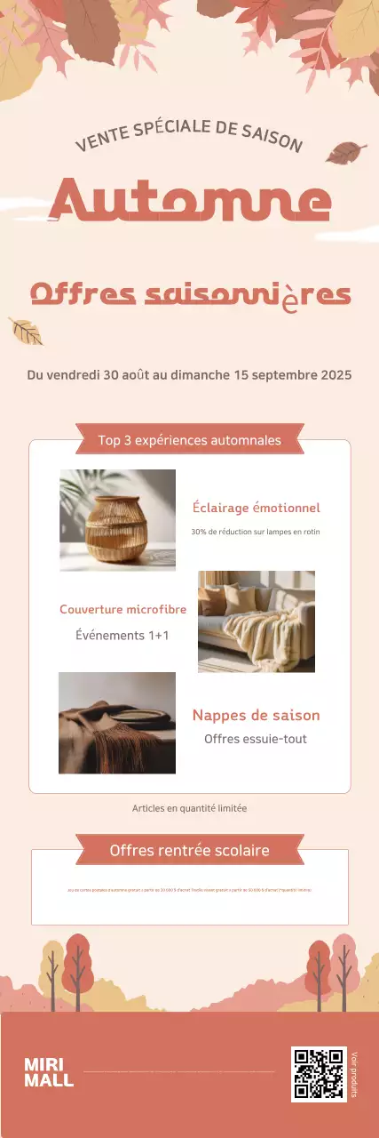 Promotion d'automne beige simple