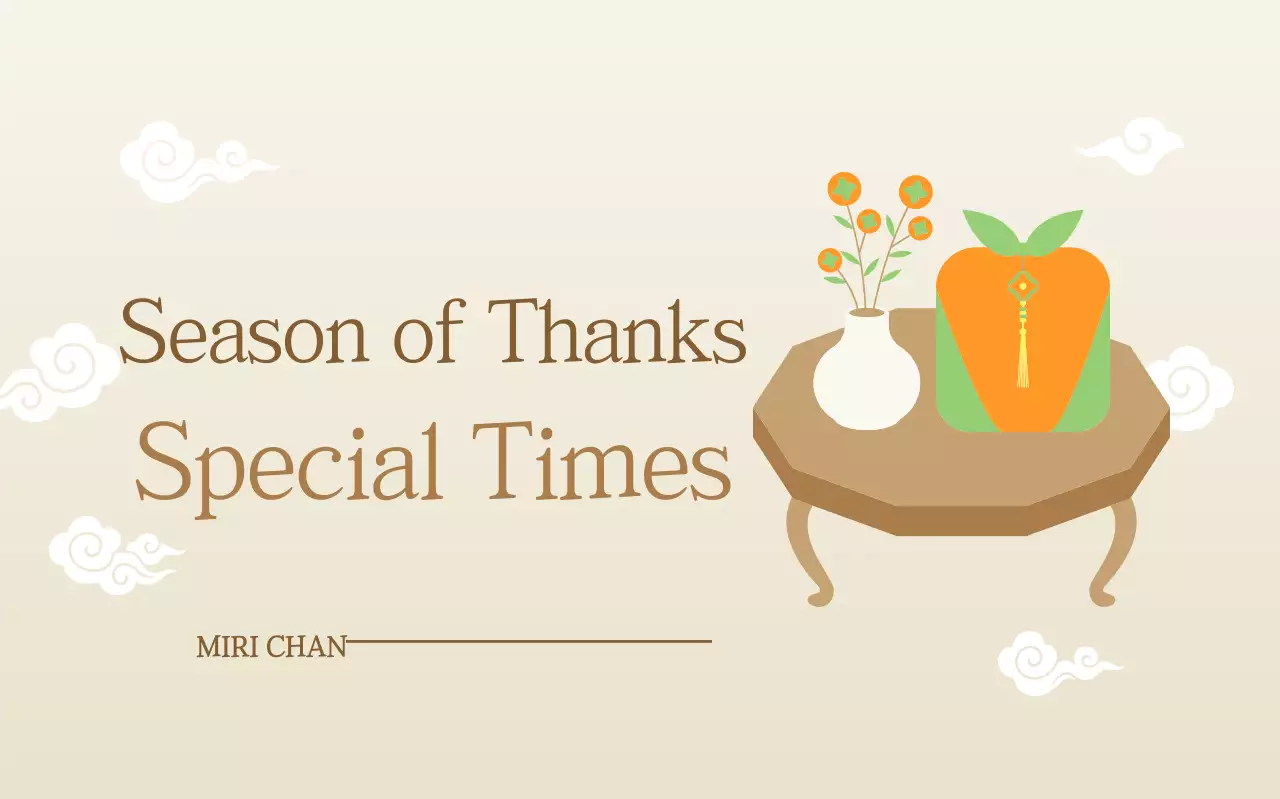 Beige Traditional Thank You Greetings