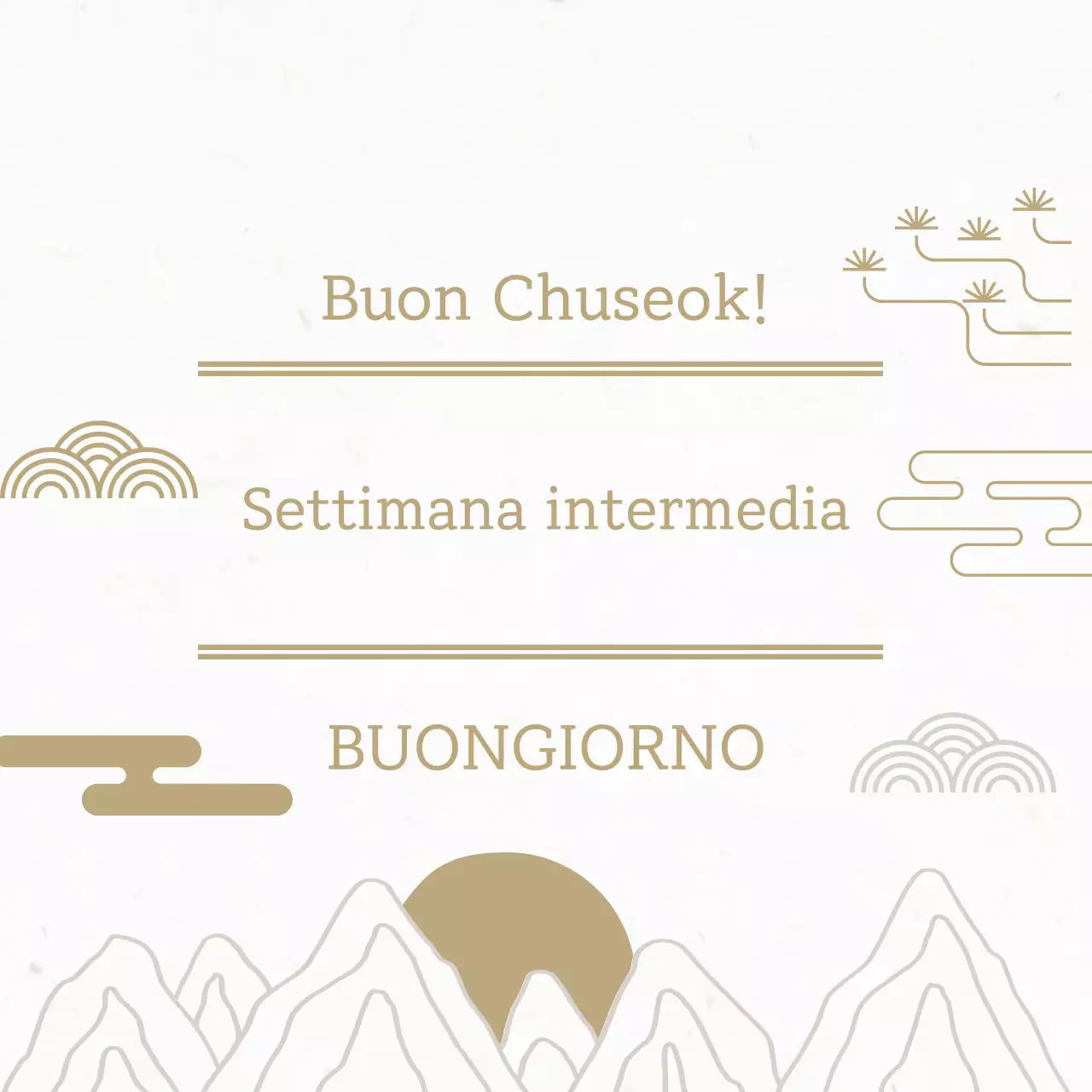 Celebrazione tradizionale del Chuseok beige