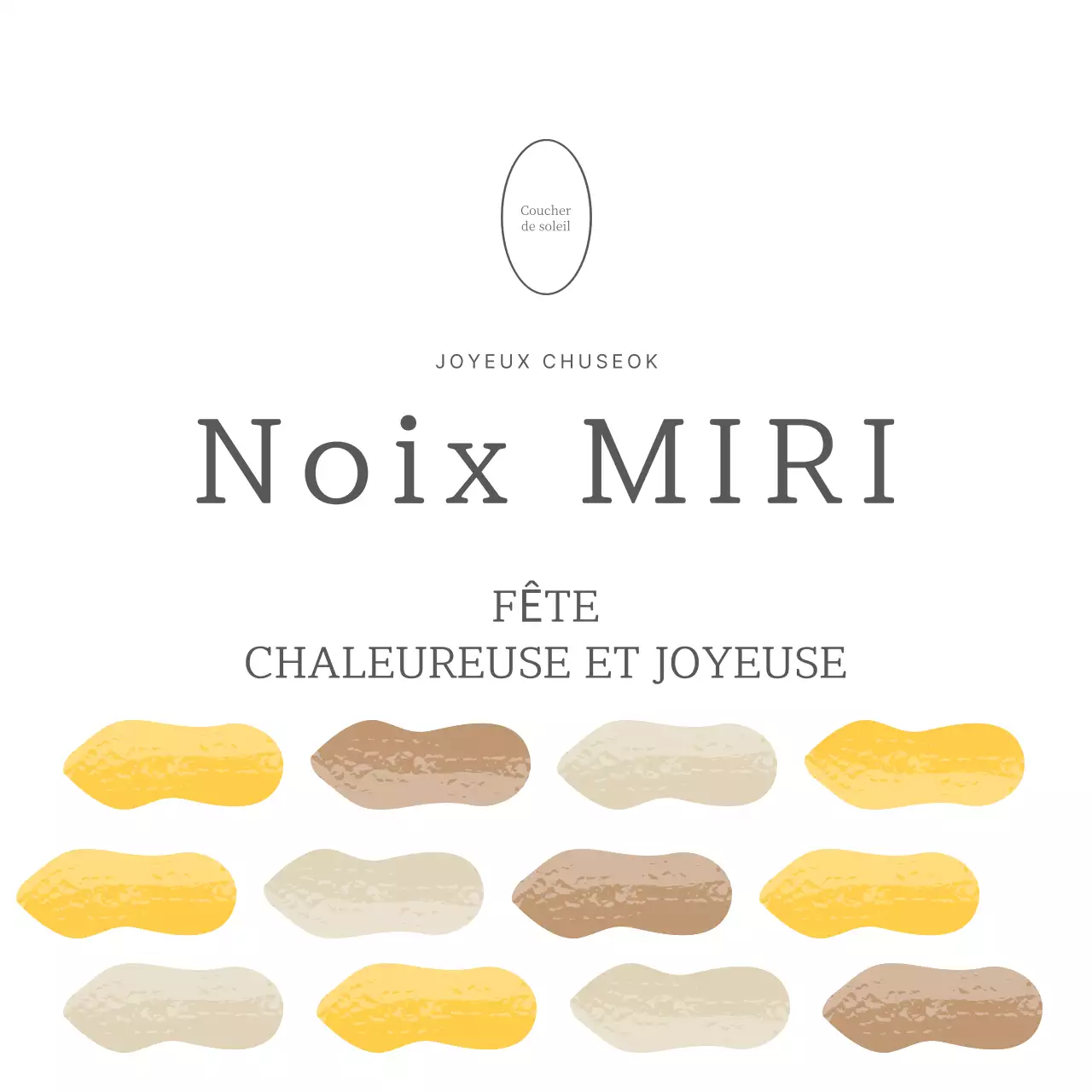 Événement traditionnel jaune de Chuseok