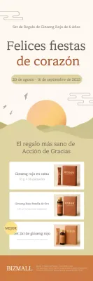 Anuncio de Chuseok de color beige limpio