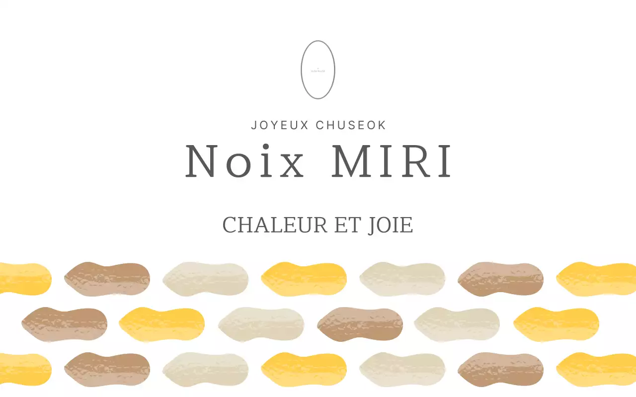 Carte postale beige simple de Chuseok