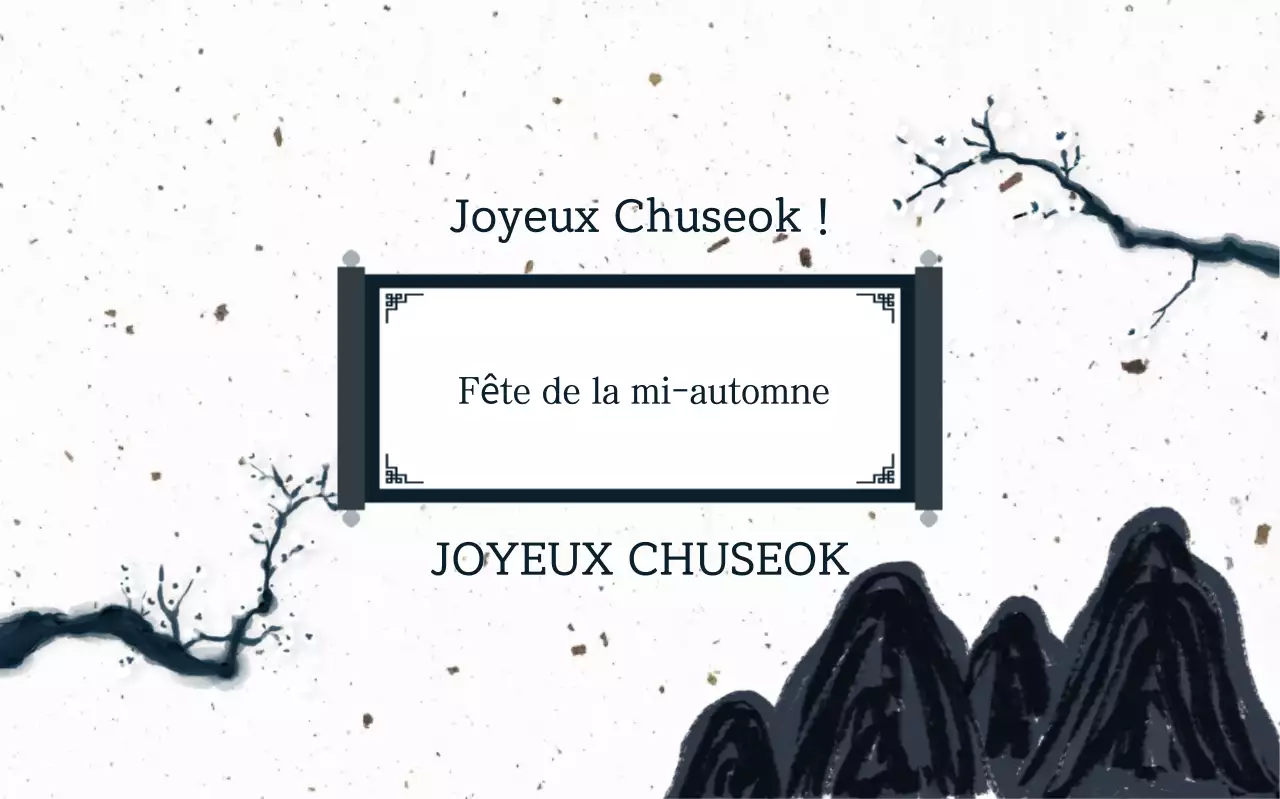 Salutations traditionnelles blanches de Chuseok