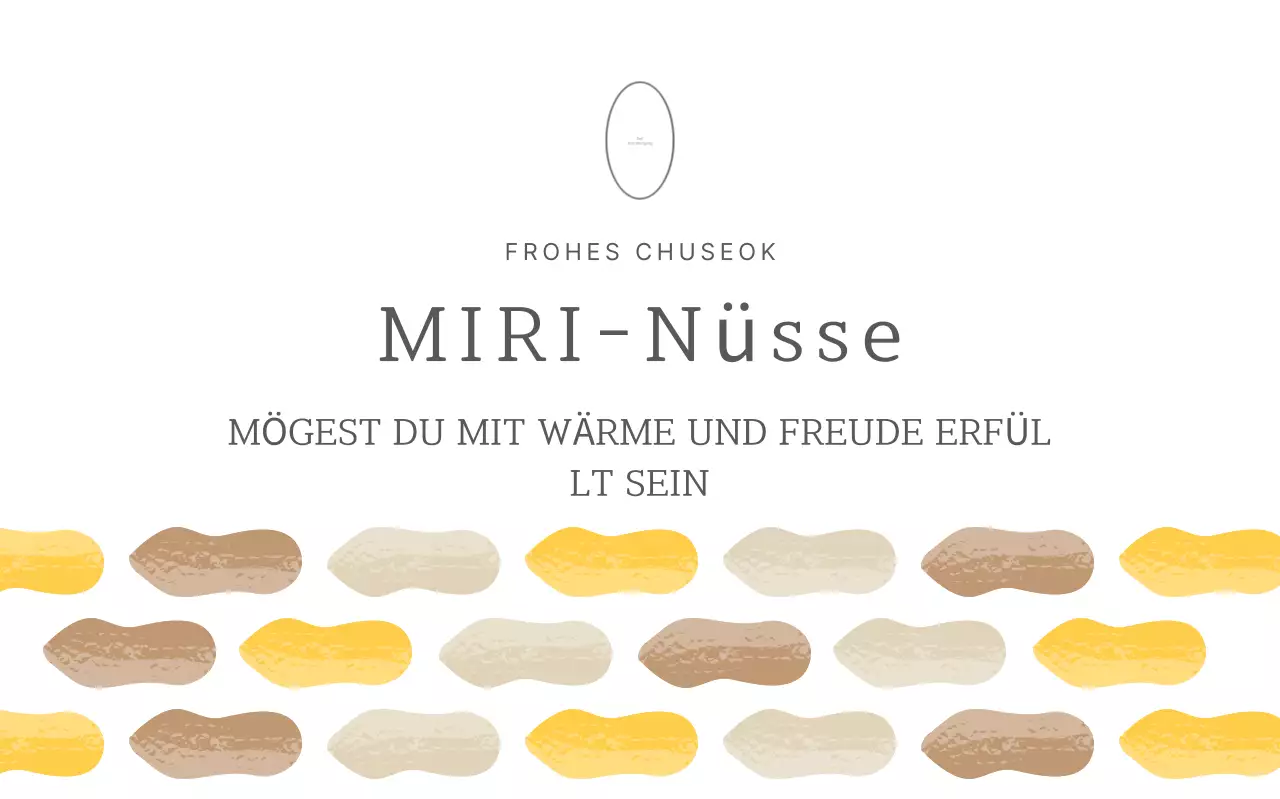 Beige einfache Chuseok-Postkarte