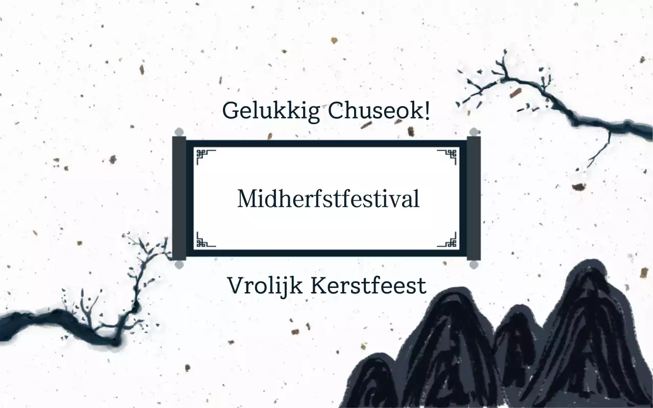 Witte traditionele Chuseok-begroetingen