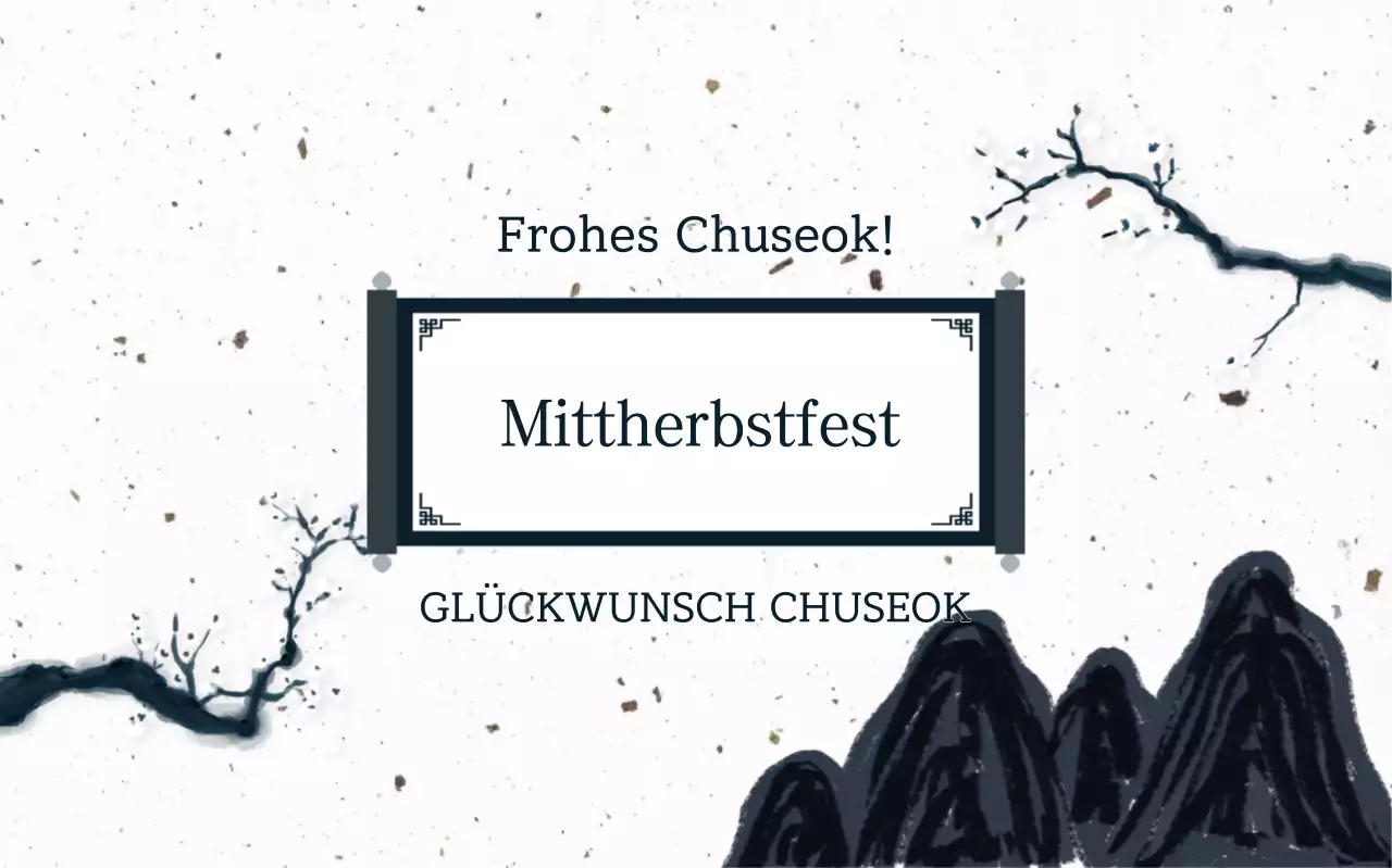 Weiße traditionelle Chuseok-Grüße