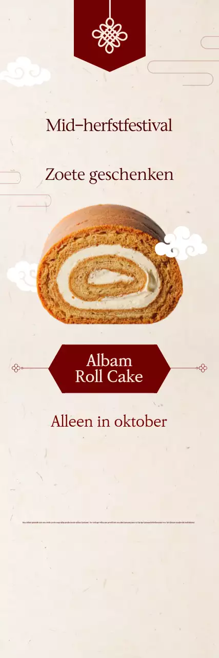 Beige Traditionele Dessert Advertentie