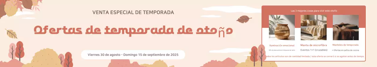 Evento de otoño sencillo en beige