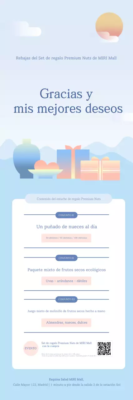 Promoción de productos de salud modernos Sky Blue