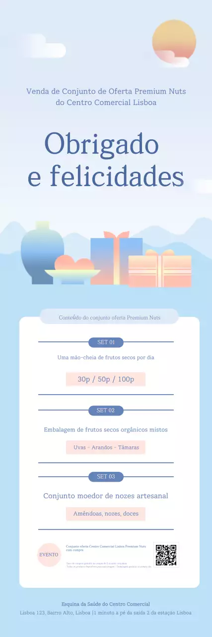 Promoção de produtos de saúde modernos Sky Blue