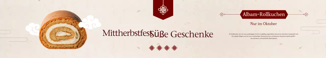 Beige traditionelle Chuseok-Werbung