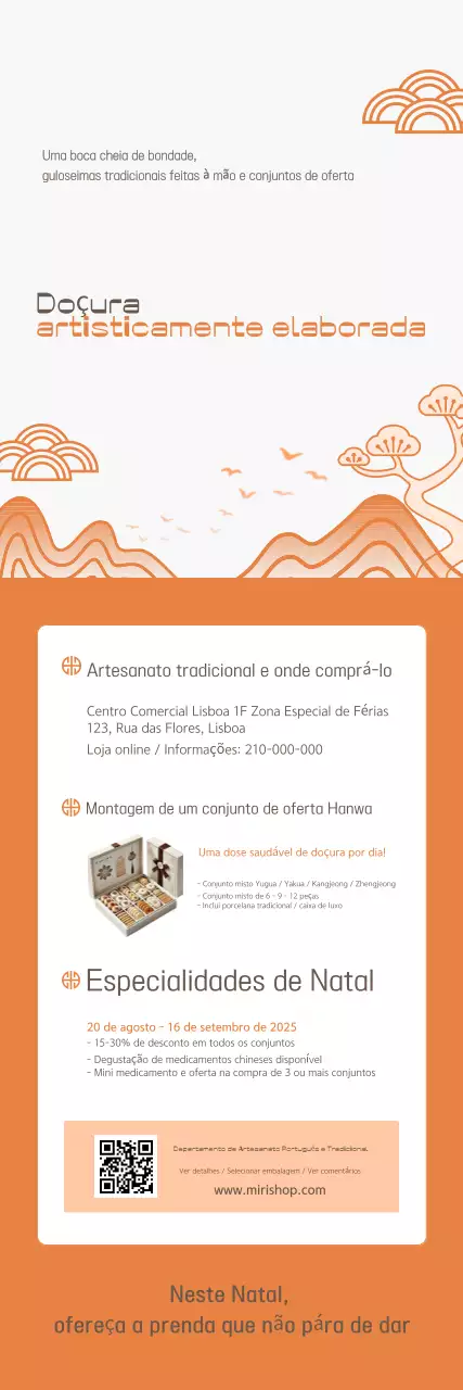 Anúncio do Chuseok Tradicional Laranja