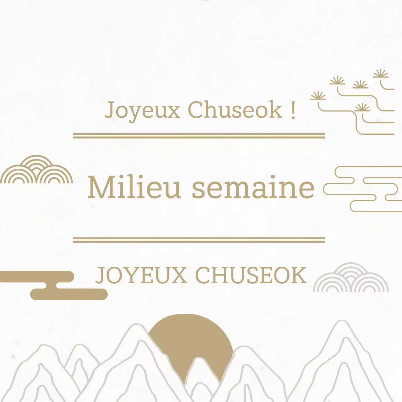 Célébration traditionnelle beige de Chuseok