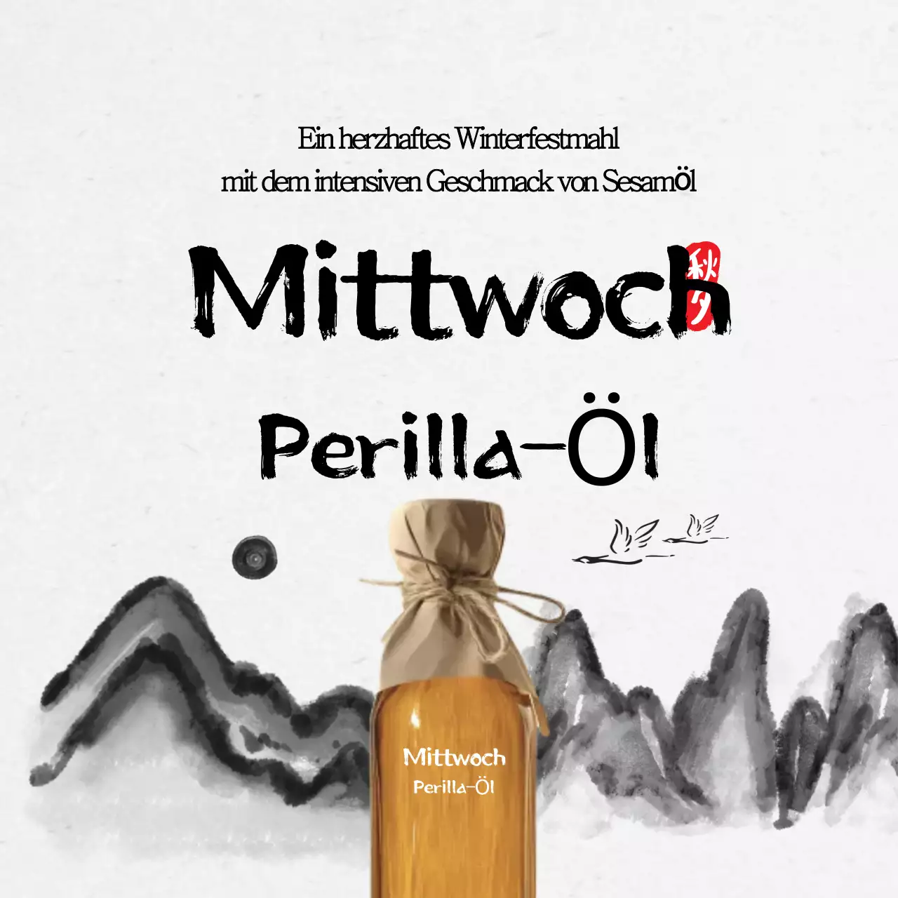 Werbung für beigefarbene traditionelle Feiertagsprodukte