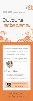 Anuncio tradicional de Chuseok naranja