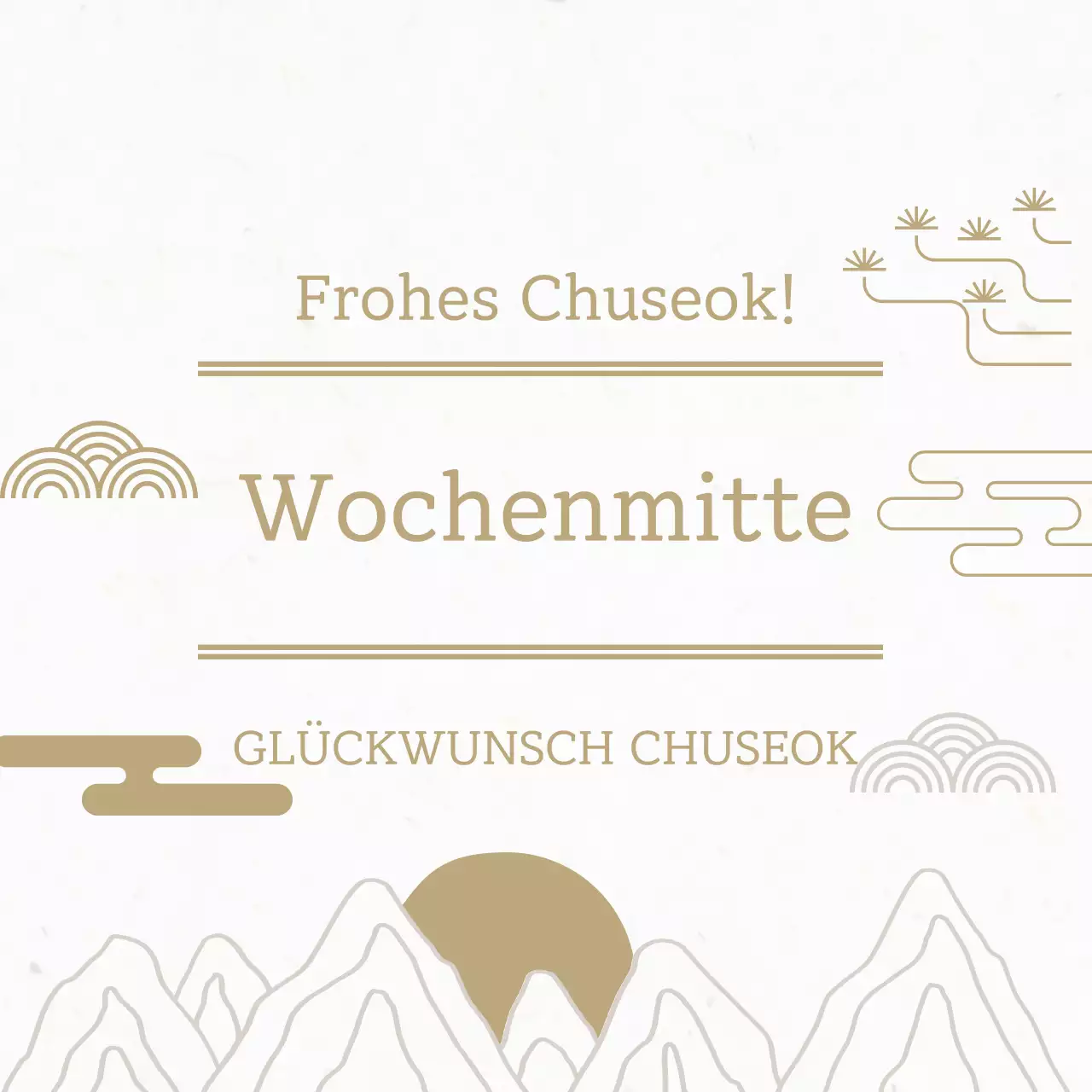 Beigefarbenes traditionelles Chuseok-Fest