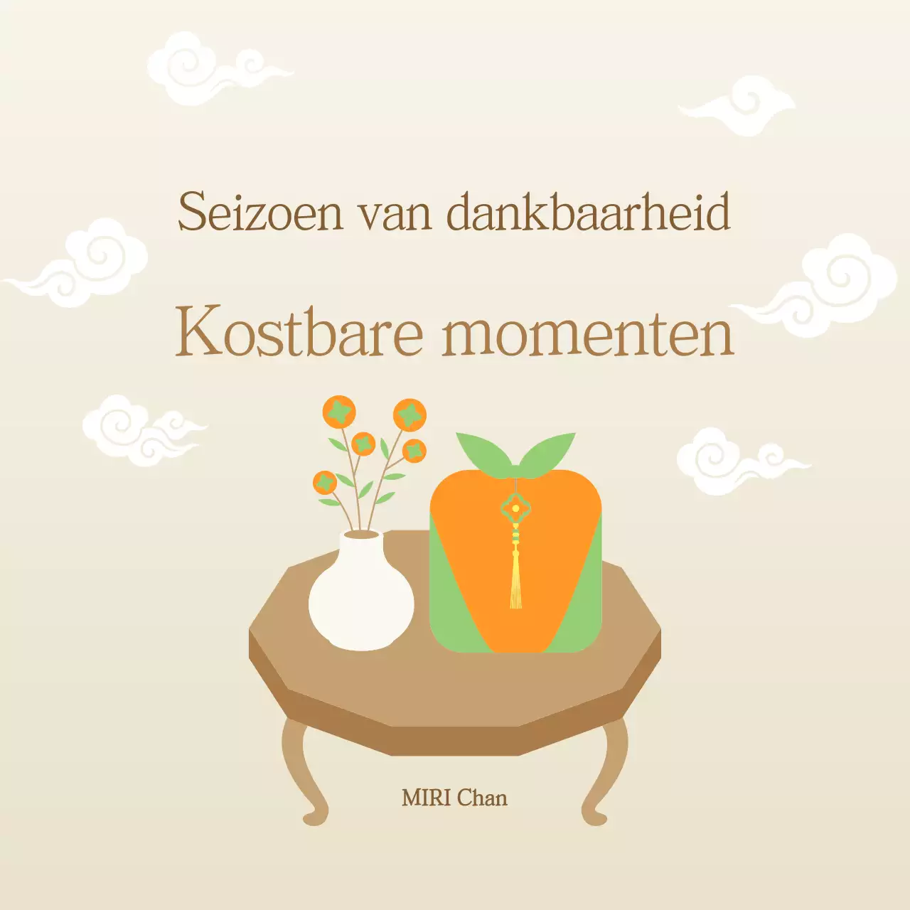 Beige traditionele Thanksgiving-viering