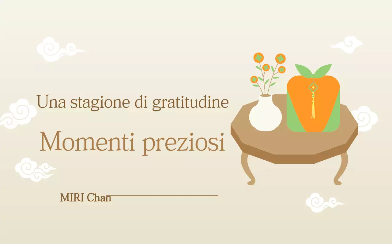 Saluti tradizionali di ringraziamento beige