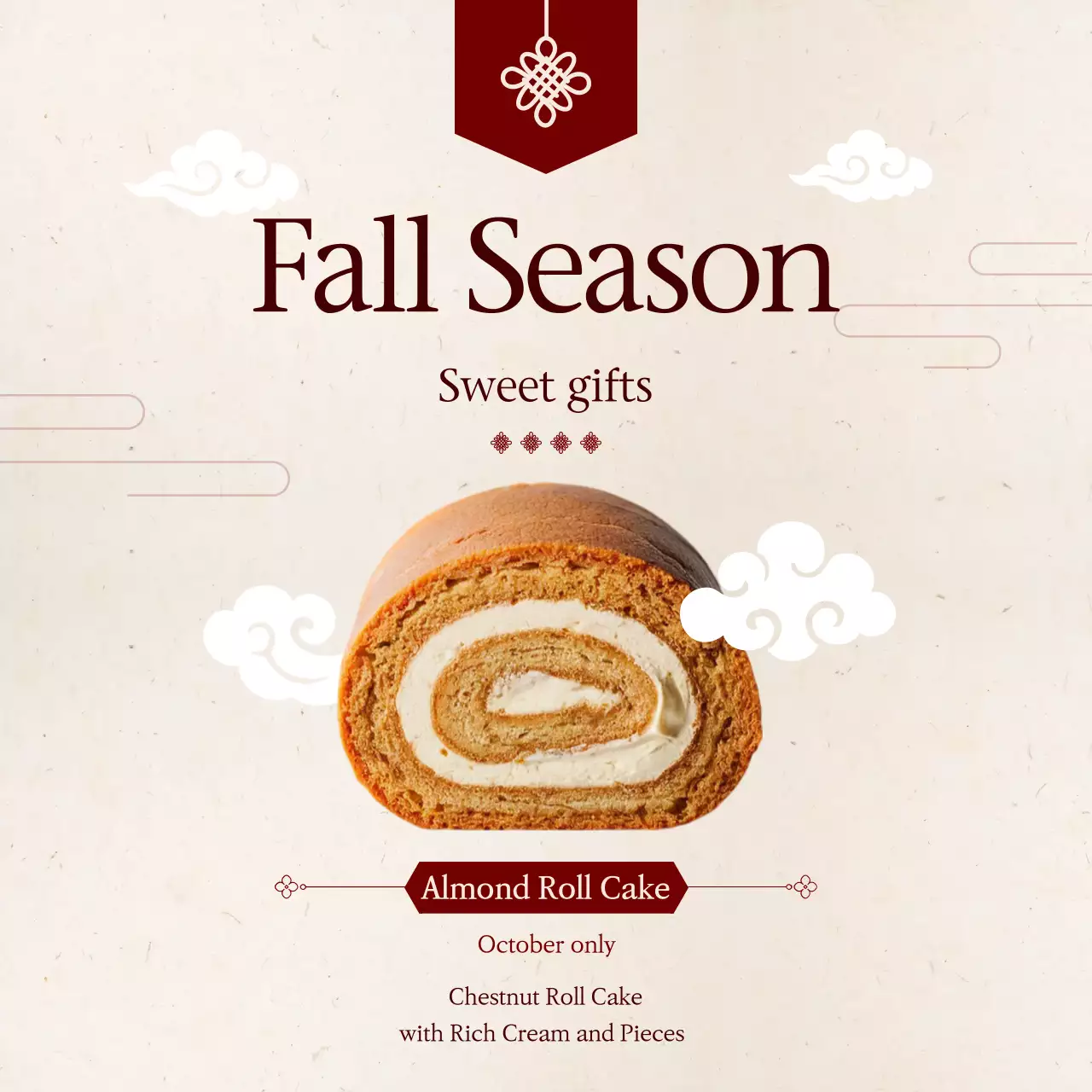 Beige Traditional Dessert Advertisement