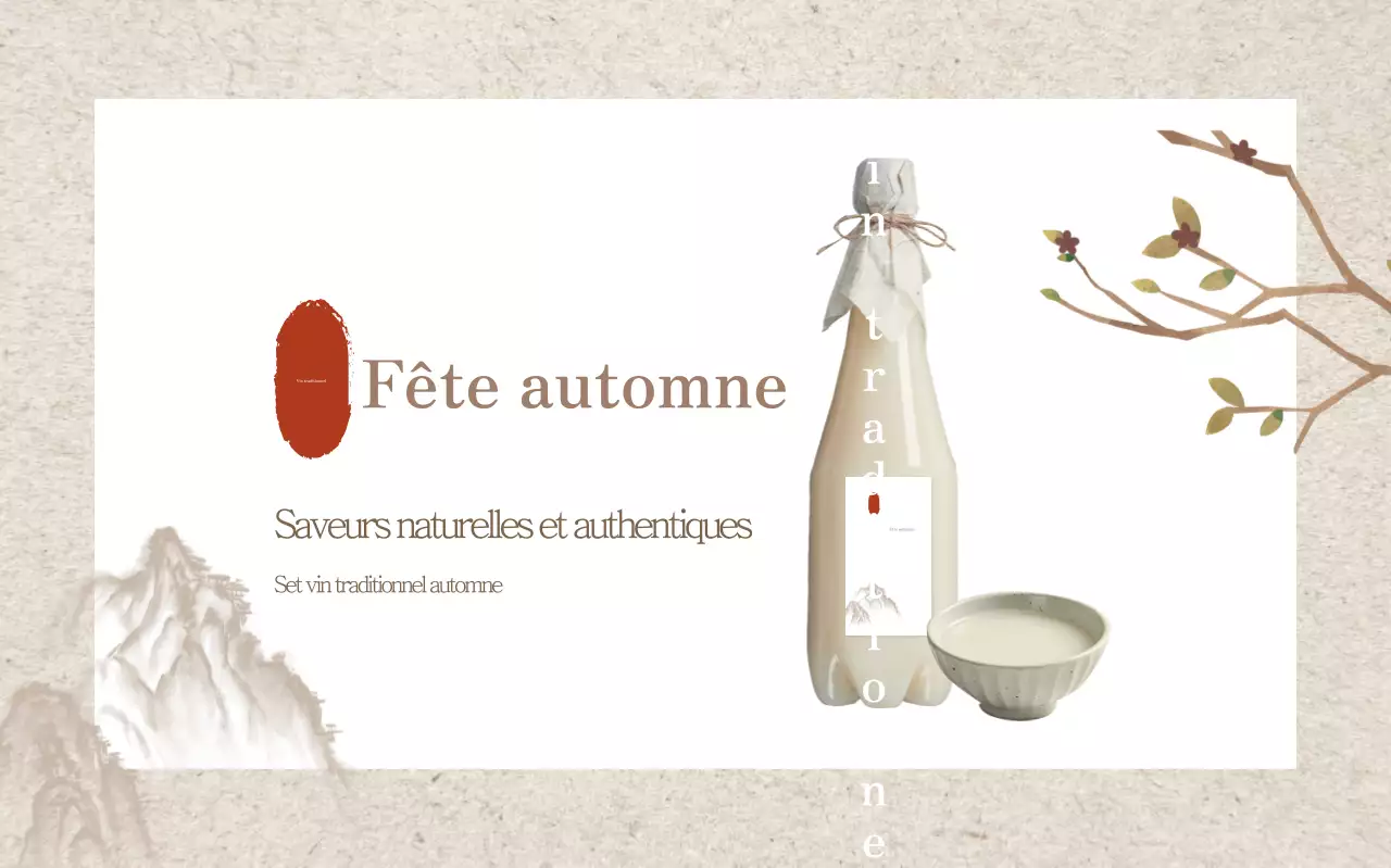 Promotion des produits de liqueur traditionnelle beige