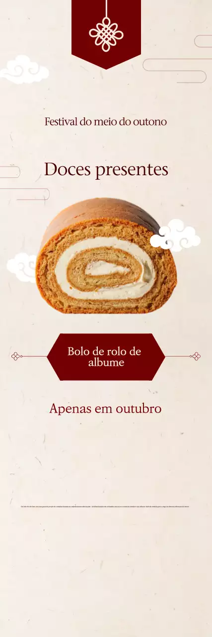 Anúncio de sobremesa tradicional bege