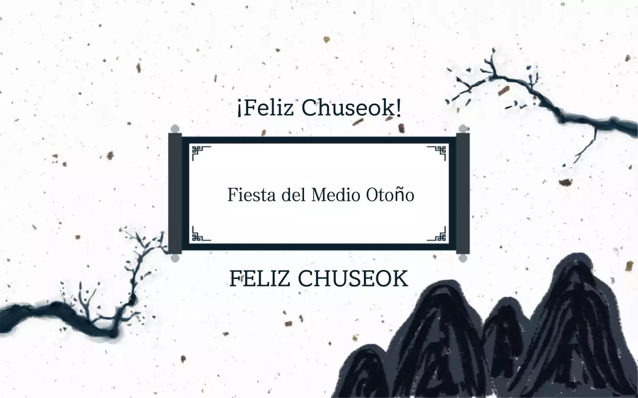 Saludos tradicionales blancos de Chuseok